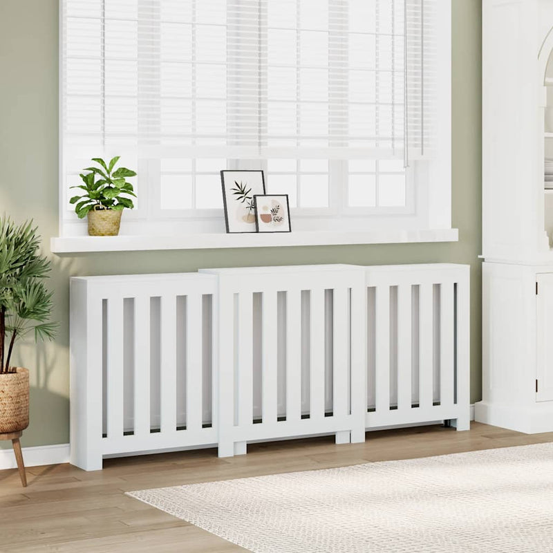 Load image into Gallery viewer, Vidaxl radiatorombouw 205x21,5x83,5 cm bewerkt hout wit
