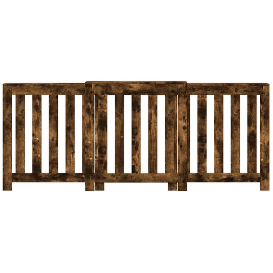 Vidaxl radiatorombouw 205x21,5x83,5 cm bewerkt hout gerookt eikenkleur