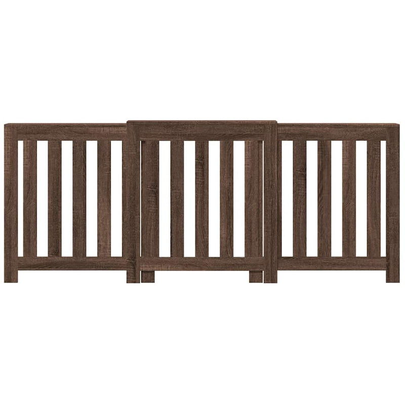 Load image into Gallery viewer, Vidaxl radiatorombouw 205x21,5x83,5 cm bewerkt hout bruin eikenkleurig
