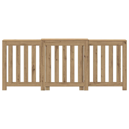 Vidaxl radiatorombouw 205x21,5x83,5 cm bewerkt hout artisanaal eiken