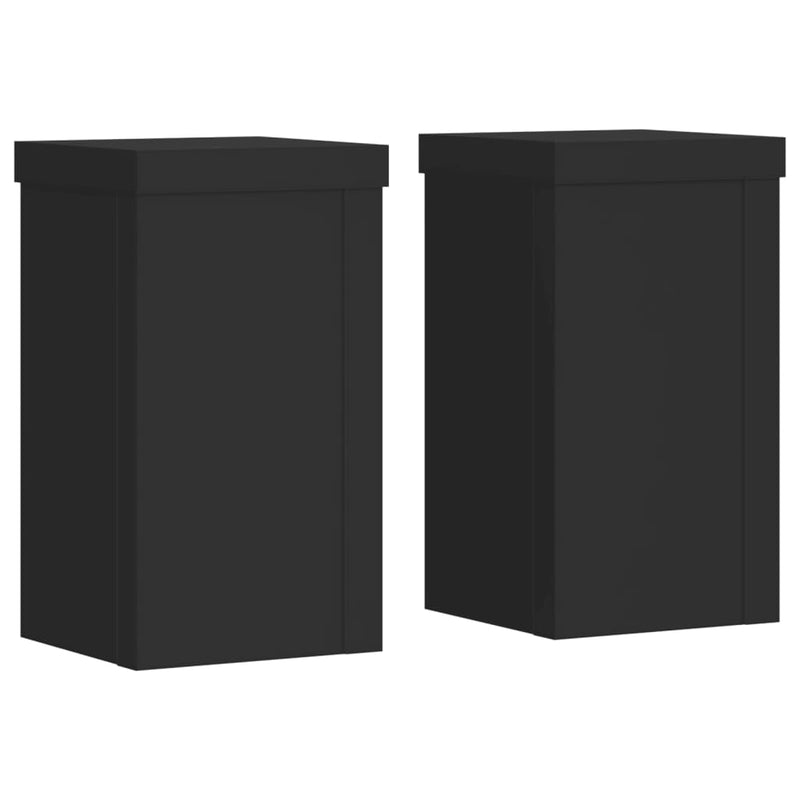 Load image into Gallery viewer, Vidaxl plantenstandaards 2 st 10x10x18 cm bewerkt hout zwart
