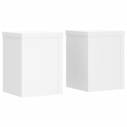 Vidaxl plantenstandaards 2 st 15x15x20 cm bewerkt hout wit