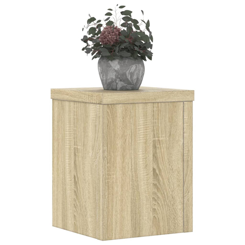 Load image into Gallery viewer, Vidaxl plantenstandaards 2 st 15x15x20 cm bewerkt hout sonoma eiken
