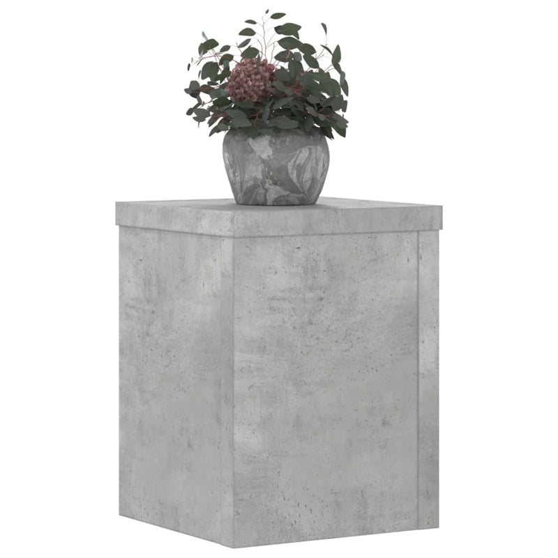 Load image into Gallery viewer, Vidaxl plantenstandaards 2 st 15x15x20 cm bewerkt hout betongrijs
