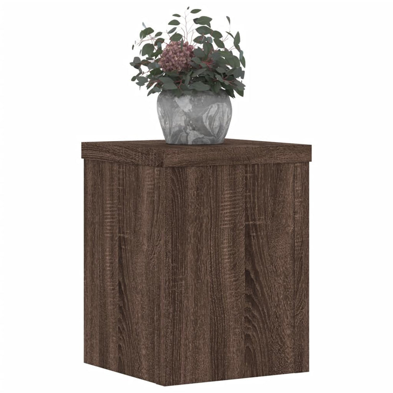 ギャラリービューアに画像をロードする, Vidaxl plantenstandaards 2 st 15x15x20 cm bewerkt hout bruin eiken

