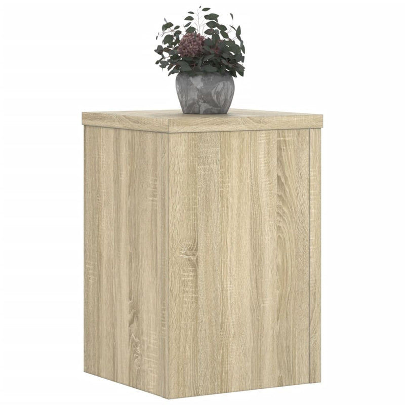 Load image into Gallery viewer, Vidaxl plantenstandaards 2 st 20x20x30 cm bewerkt hout sonoma eiken
