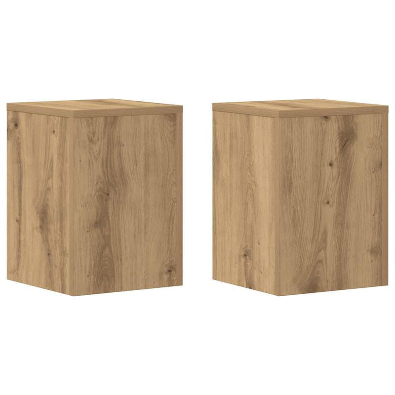 Load image into Gallery viewer, Vidaxl plantenstandaards 2 st 25x25x35 cm hout artisanaal eiken

