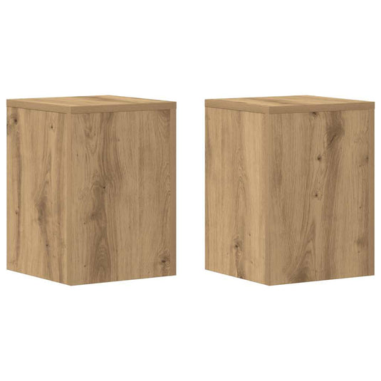 Vidaxl plantenstandaards 2 st 25x25x35 cm hout artisanaal eiken