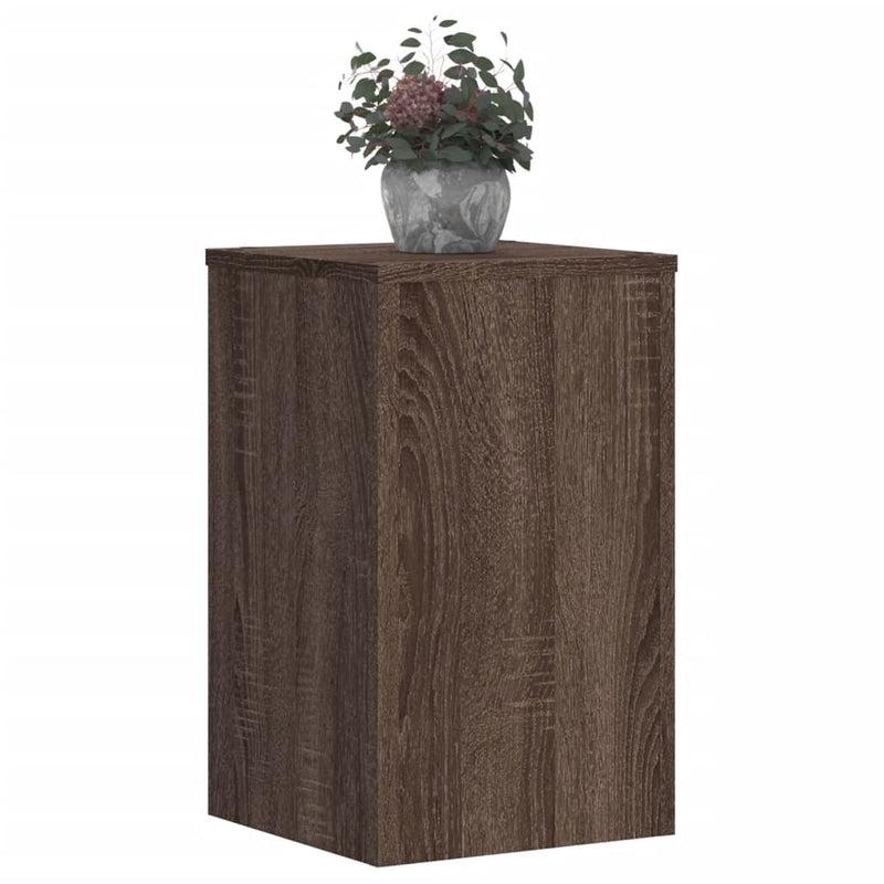 Load image into Gallery viewer, Vidaxl plantenstandaards 2 st 30x30x50 cm bewerkt hout bruin eiken
