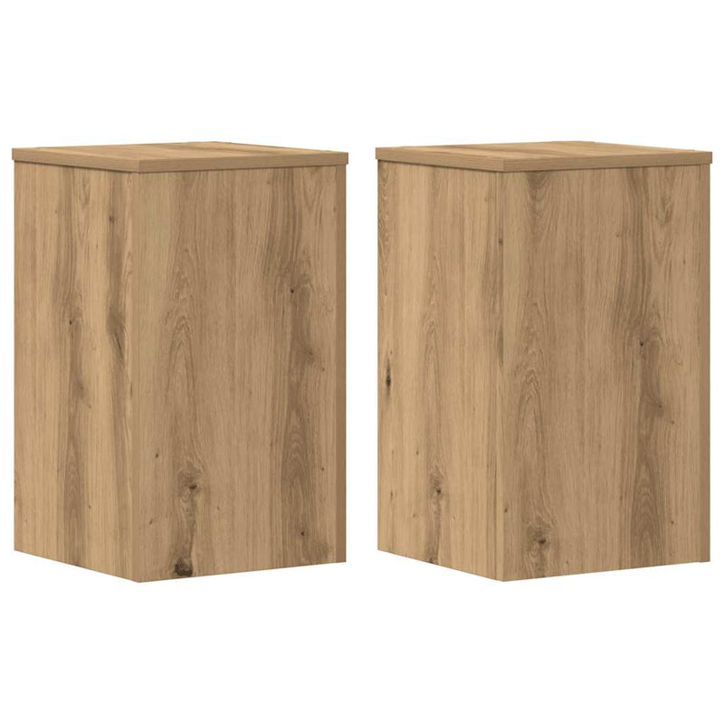 Load image into Gallery viewer, Vidaxl plantenstandaards 2 st 30x30x50 cm hout artisanaal eiken
