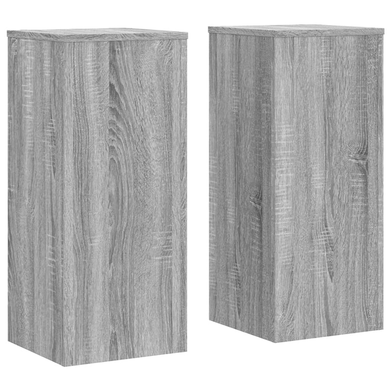 Load image into Gallery viewer, Vidaxl plantenstandaards 2 st 30x30x70 cm bewerkt hout grijs sonoma
