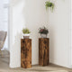 Vidaxl plantenstandaards 2 st 17x17x60 cm bewerkt hout gerookt eiken
