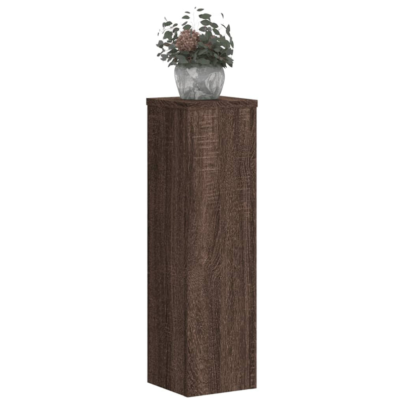 Load image into Gallery viewer, Vidaxl plantenstandaards 2 st 17x17x60 cm bewerkt hout bruin eiken
