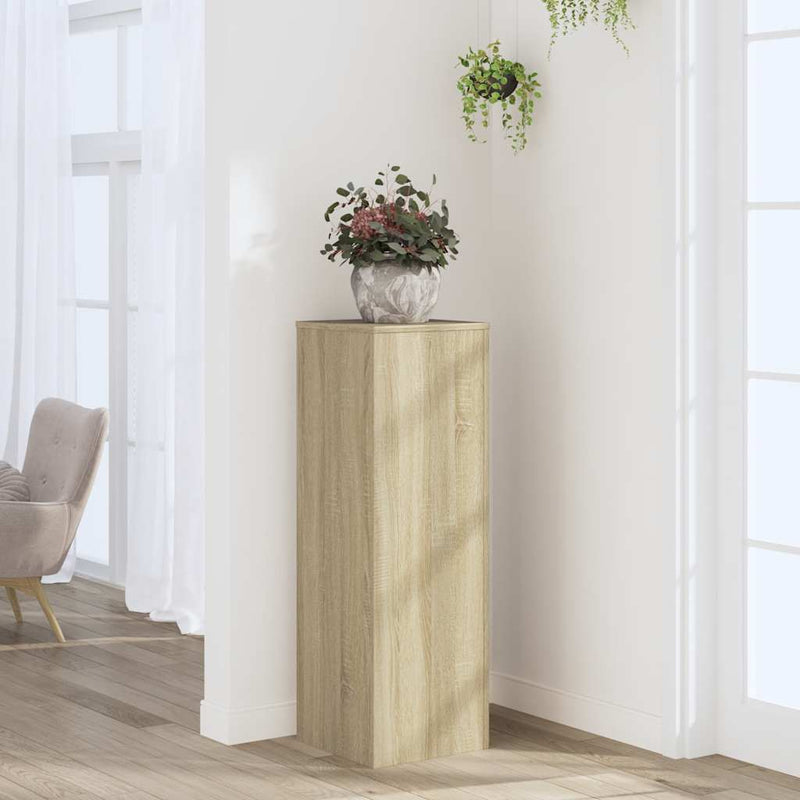 Load image into Gallery viewer, Vidaxl plantenstandaard 33x33x100 cm bewerkt hout sonoma eikenkleurig
