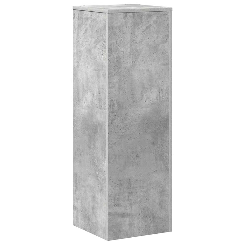 Chargez l'image dans la visionneuse de la galerie, Vidaxl plantenstandaard 33x33x100 cm bewerkt hout betongrijs

