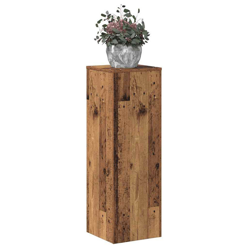 Chargez l'image dans la visionneuse de la galerie, Vidaxl plantenstandaard 33x33x100 cm bewerkt hout oud houtkleurig
