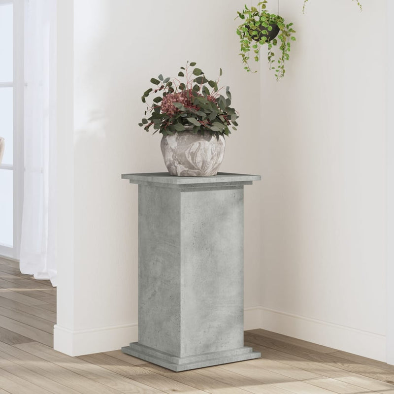 Load image into Gallery viewer, Vidaxl plantenstandaard 33x33x60 cm bewerkt hout betongrijs
