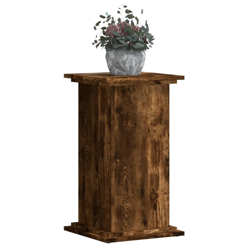 Load image into Gallery viewer, Vidaxl plantenstandaard 33x33x60 cm bewerkt hout gerookt eikenkleurig
