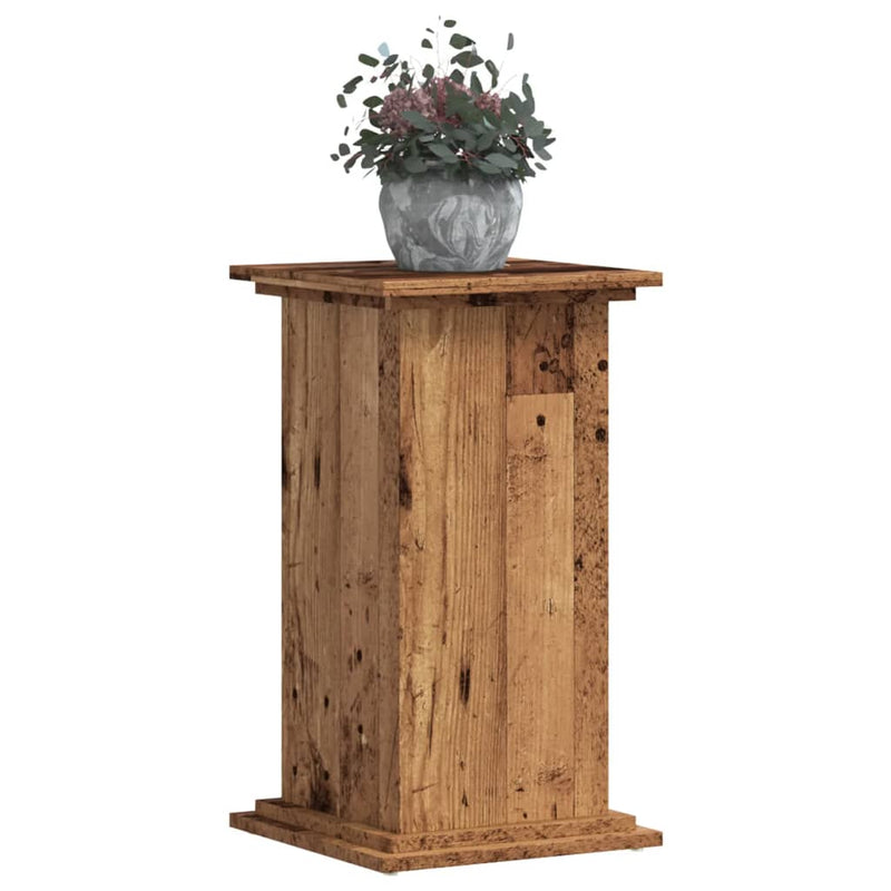 Load image into Gallery viewer, Vidaxl plantenstandaard 33x33x60 cm bewerkt hout oud houtkleurig
