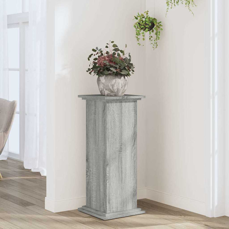 Load image into Gallery viewer, Vidaxl plantenstandaard 33x33x80 cm bewerkt hout grijs sonoma eiken

