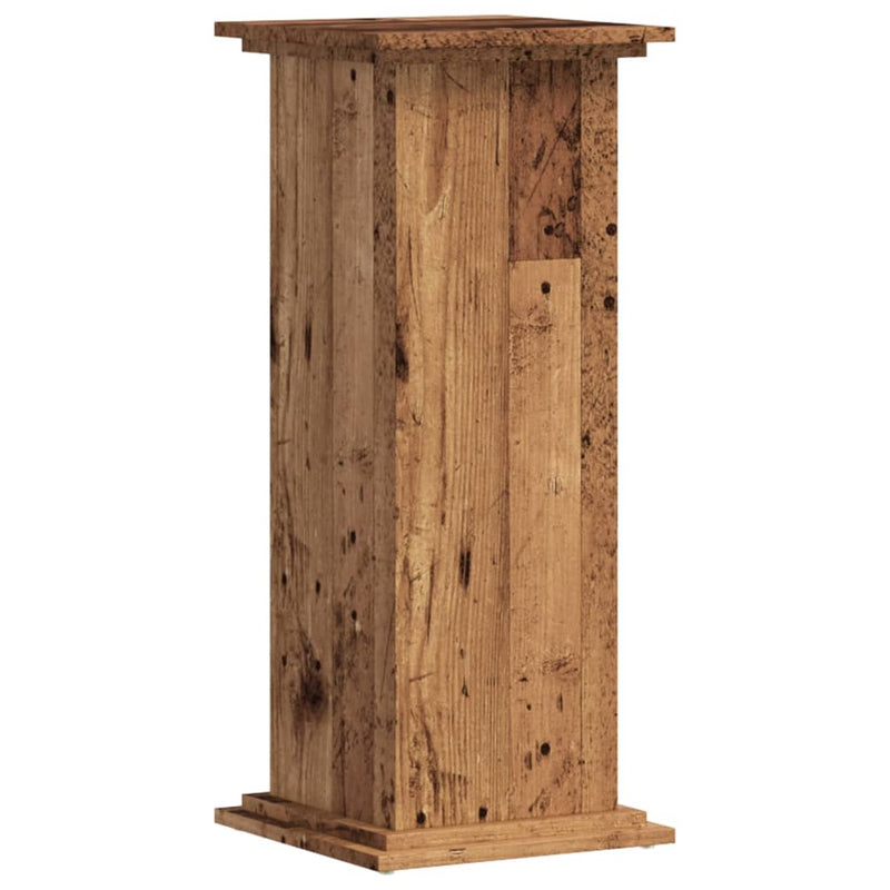 Load image into Gallery viewer, Vidaxl plantenstandaard 33x33x80 cm bewerkt hout oud houtkleurig
