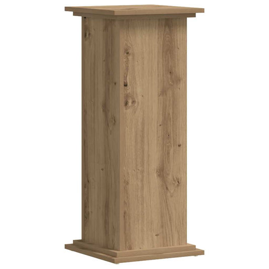 Vidaxl plantenstandaard 33x33x80 cm bewerkt hout artisanaal eikenkleur