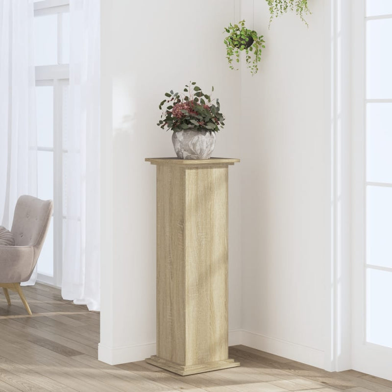Load image into Gallery viewer, Vidaxl plantenstandaard 33x33x100 cm bewerkt hout sonoma eikenkleurig
