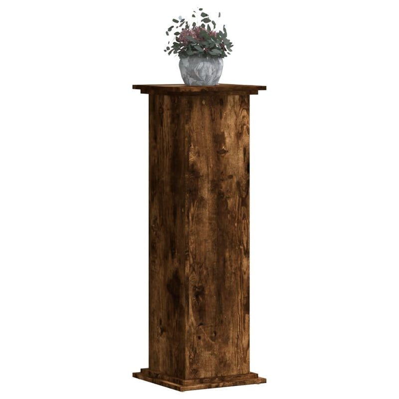 Load image into Gallery viewer, Vidaxl plantenstandaard 33x33x100 cm bewerkt hout gerookt eikenkleurig
