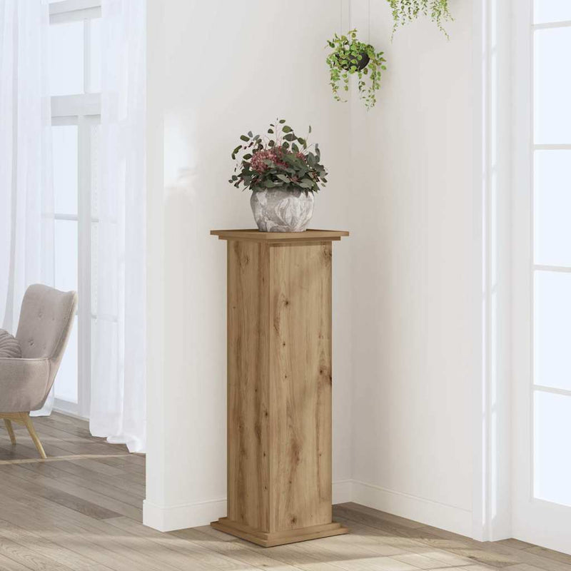 Load image into Gallery viewer, Vidaxl plantenstandaard 33x33x100 cm bewerkt hout artisanaal eiken

