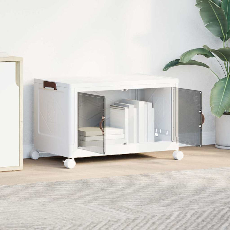 Chargez l'image dans la visionneuse de la galerie, Vidaxl opbergbox stapelbaar met wielen 75 l 64x40x41 cm
