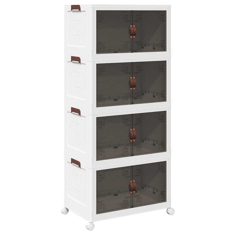 ギャラリービューアに画像をロードする, Vidaxl opbergbox stapelbaar met wielen 4-laags 75 l 64x40x141,5 cm

