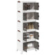 Vidaxl opbergbox stapelbaar met wielen 5-laags 28 l 48,5x29,5x139 cm