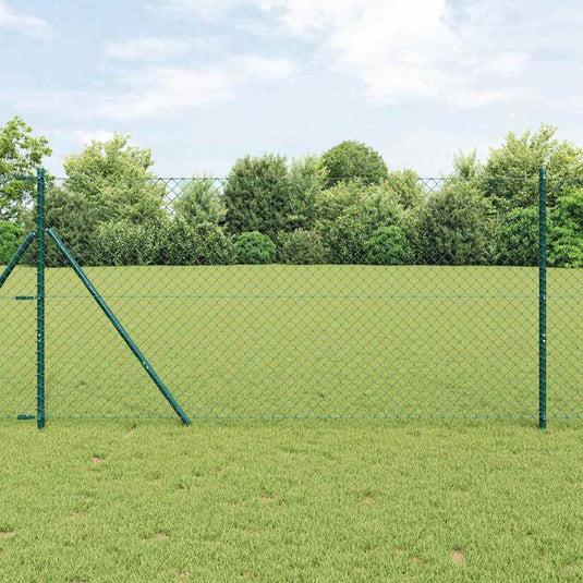 Vidaxl afrasteringspaal groen 10 x 1,4 m (40 x 40 mm gaas)