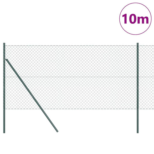 Vidaxl afrasteringspaal groen 10 x 1,4 m (40 x 40 mm gaas)