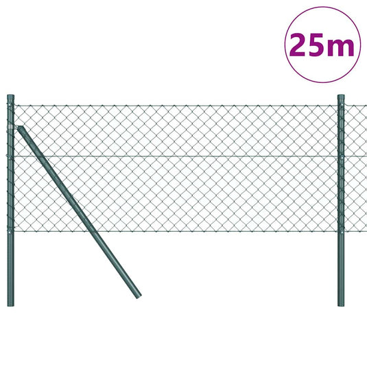 Vidaxl afrasteringspaal groen 25 x 0,6 m (40 x 40 mm gaas)
