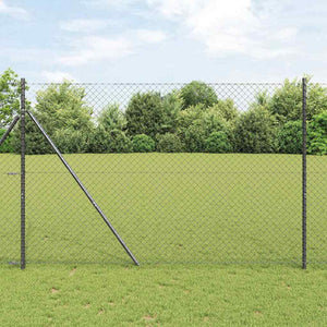 Vidaxl afrasteringspaal grijs 10 x 1,6 m (40 x 40 mm gaas)