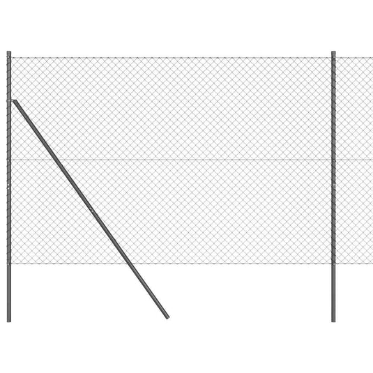 Vidaxl afrasteringspaal grijs 10 x 1,6 m (40 x 40 mm gaas)