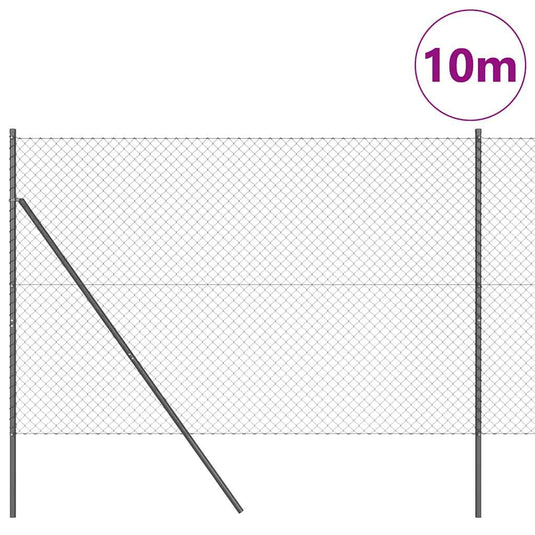 Vidaxl afrasteringspaal grijs 10 x 1,6 m (40 x 40 mm gaas)
