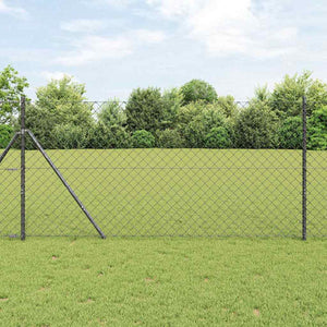 Vidaxl afrasteringspaal grijs 10 x 1,4 m (60 x 60 mm gaas)