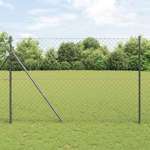 Vidaxl afrasteringspaal grijs 10 x 1,5 m (60 x 60 mm gaas)