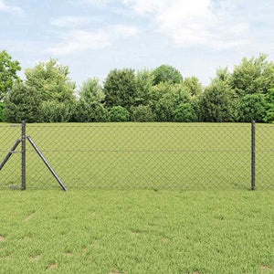Vidaxl afrasteringspaal grijs 25 x 0,6 m (40 x 40 mm gaas)