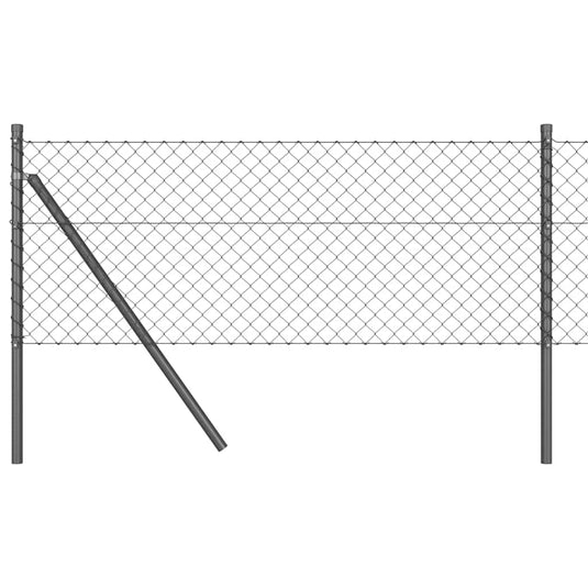 Vidaxl afrasteringspaal grijs 25 x 0,6 m (40 x 40 mm gaas)