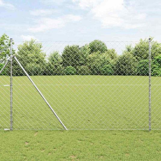 Vidaxl afrasteringspaal zilver 10 x 1,6 m (60 x 60 mm gaas) staal