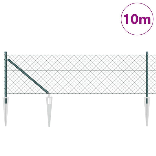 Vidaxl afrasteringspaal groen 10 x 0,8 m (60 x 60 mm gaas)