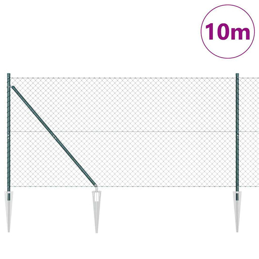 Vidaxl afrasteringspaal groen 10 x 1,4 m (60 x 60 mm gaas)