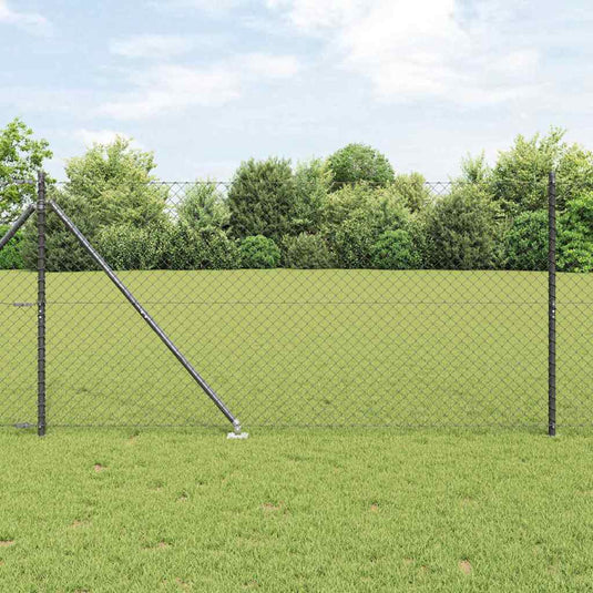 Vidaxl afrasteringspaal grijs 10 x 1,2 m (40 x 40 mm gaas)