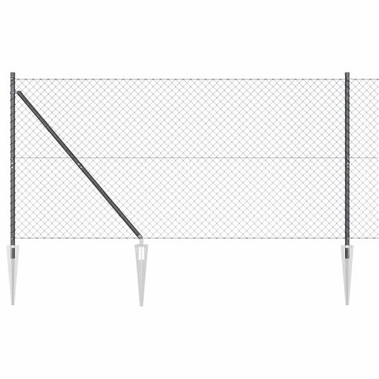Vidaxl afrasteringspaal grijs 10 x 1,2 m (40 x 40 mm gaas)