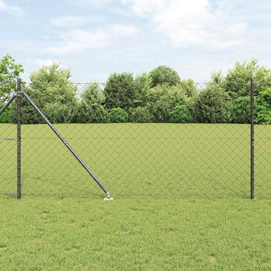 Vidaxl afrasteringspaal grijs 10 x 1,4 m (60 x 60 mm gaas)