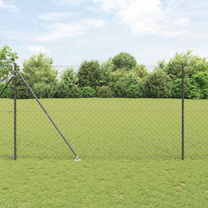 Vidaxl afrasteringspaal grijs 10 x 1,5 m (60 x 60 mm gaas)