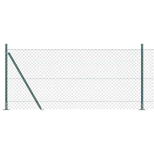 Vidaxl afrasteringspaal groen 10 x 1 m (40 x 40 mm gaas) staal en pvc